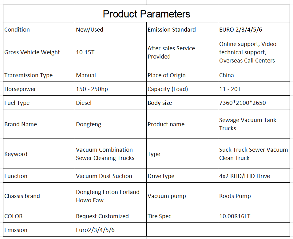 Dongfeng 4x2 Super Strong Sewage Suction Truck Cheap Price 10 cubic meters 180 horsepower Cummins engine 