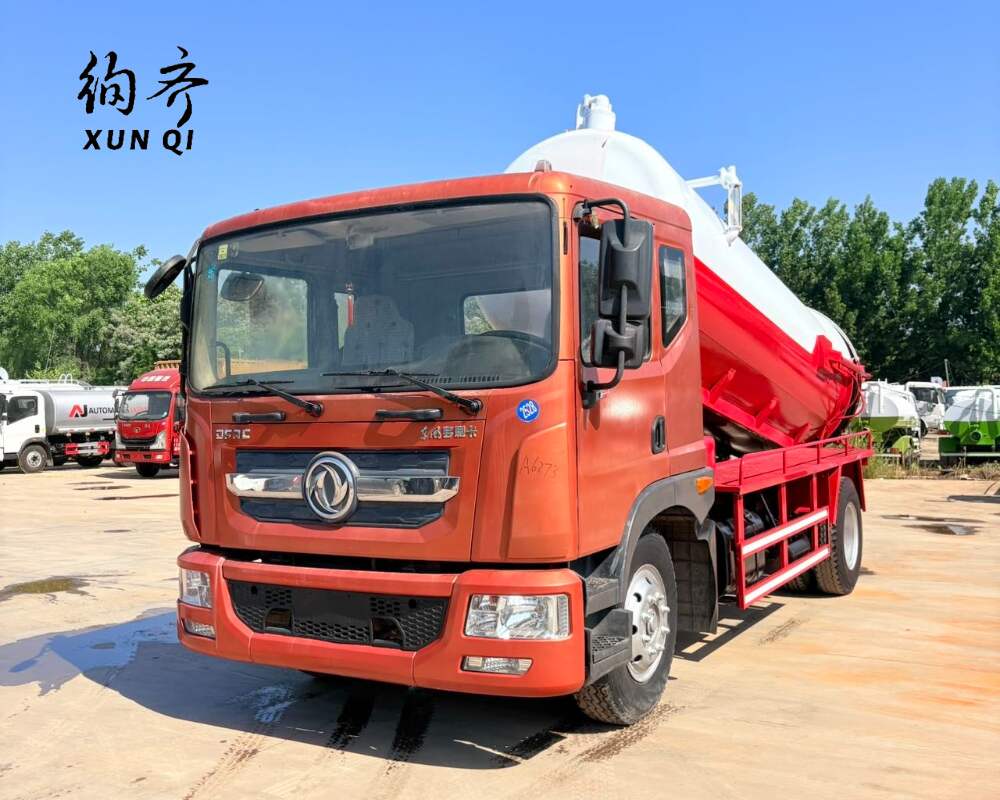 Used Dongfeng 4×2 270-375HP Sewage suction truck 10cbm 12cbm Dongfeng Dollicar Vacuum sewage truck