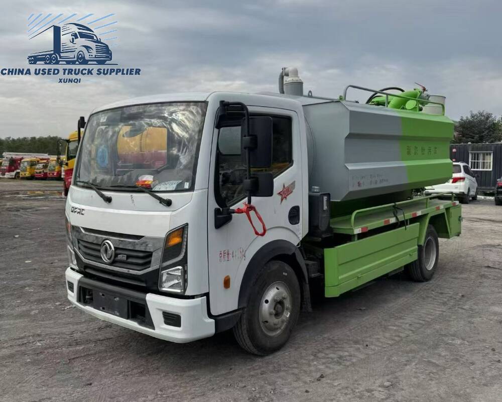 Used Dongfeng 4×2 115 hp sewer cleaning and suction truck 4.4-ton Euro V four-cylinder diesel engine